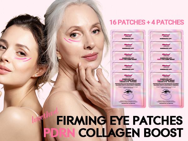 【TIKTOK exclusive】 iMethod Instant Lift Eye Mask - Under Eye Patches, (8+2) Pair PDRN Collagen Boost Eye Mask for Firming, Reducing Fine Lines & Wrinkles, Tightening Eye Patches for Puffy Eyes, Eye Bags, Dark Circles