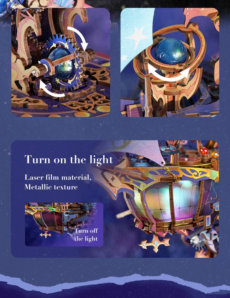 Tonecheer DIY 3D Transmission Model Building Block Puzzle Kit, Magical Galaxy Craft, Fun & Unique Toy, Toys for Grown-Ups, Valentine's Day Fun Gift for Enthusiasts, Toys For Grown Up
