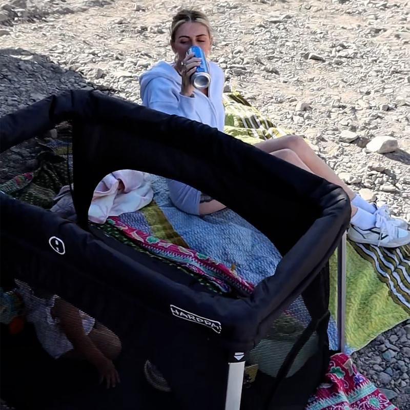 HARPPA Rossi | Foldable Travel Crib & Playard, Portable Playpen with Mattress, Bassinet for Baby & Toddlers, No Assembly Pack & Play Play Yard, Baby Items