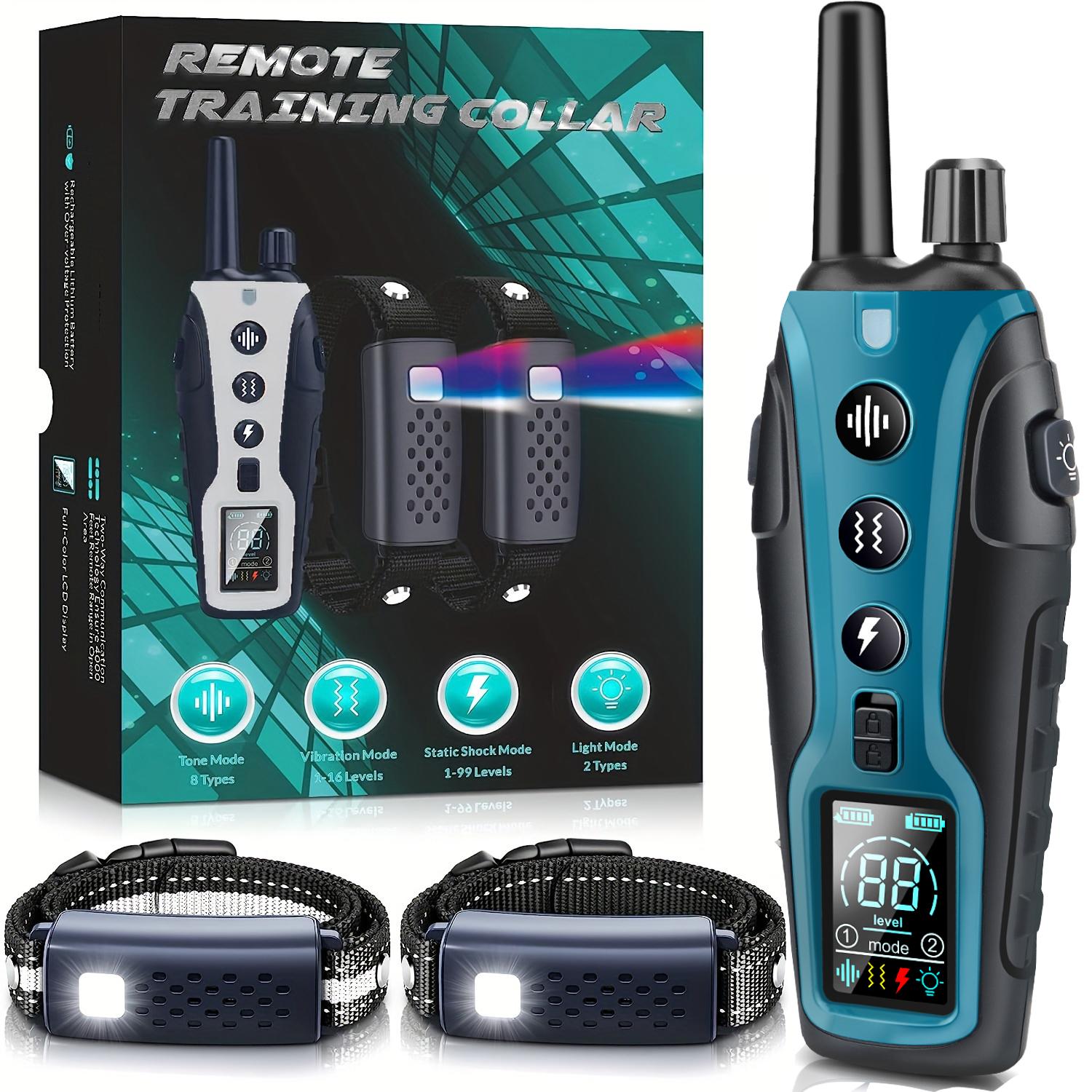 3300ft Range  Electric Shock Vibration & Sound Modes Rechargeable Dog Training Collars Adjustable Nylon Strap Waterproof  For Small To Large Dogs (5-150lbs)