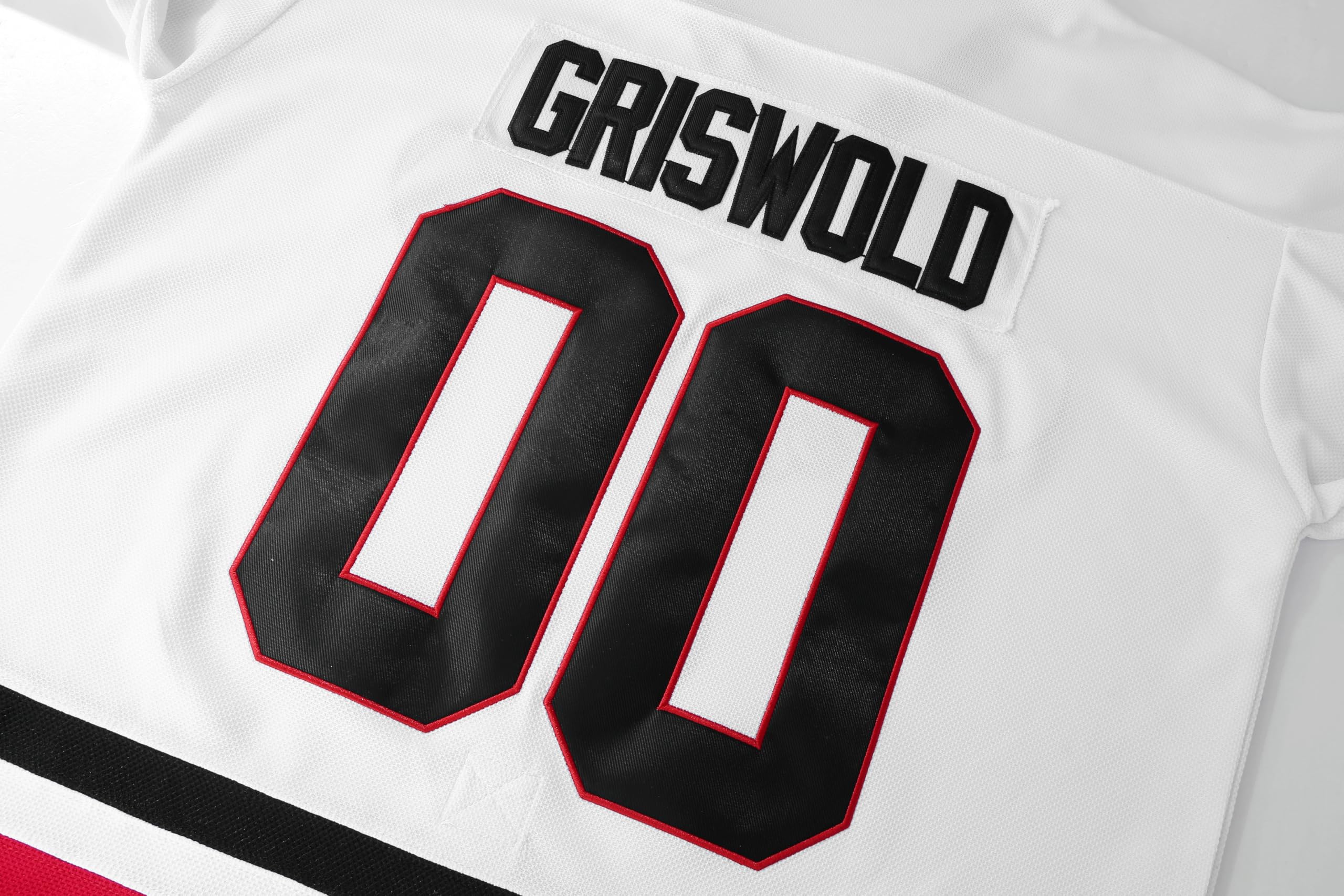 00 Griswold Christmas Hockey Jersey Embroidered Sportswear Casual Training Long Sleeved Tops White,Gift for Game Day