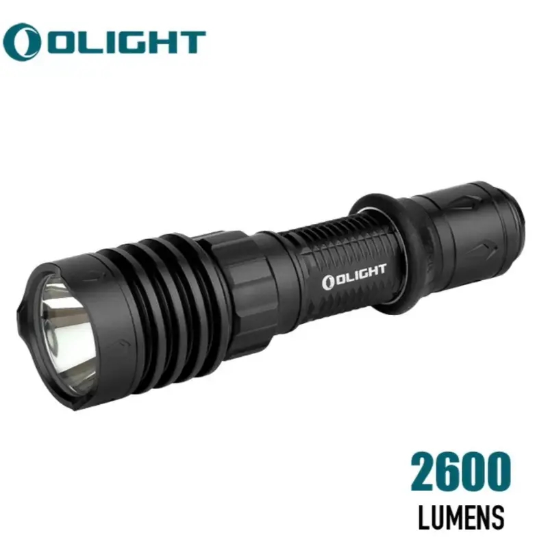 Olight USA Inc Warrior X 4 Matte Black Super Bright High Lumen LED Flashlight - 300/1,000/2,600 Lumens White LED Lights, Luminous, Stable for Camping & Hiking, Super Bright Flashlight, High Lumen Flashlight