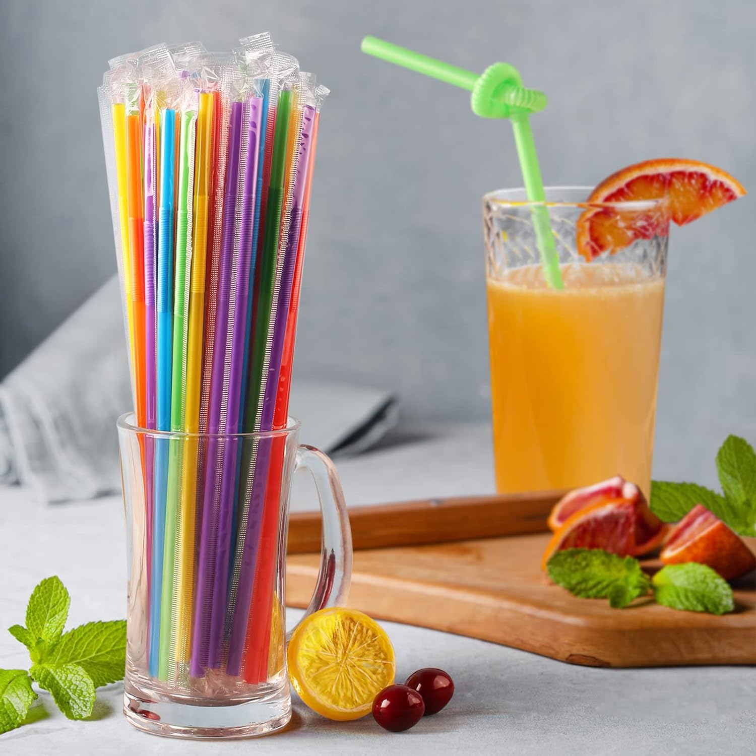 100 individually packaged straws, easy to carry, perfect for going out, going to school, working, and traveling, etc