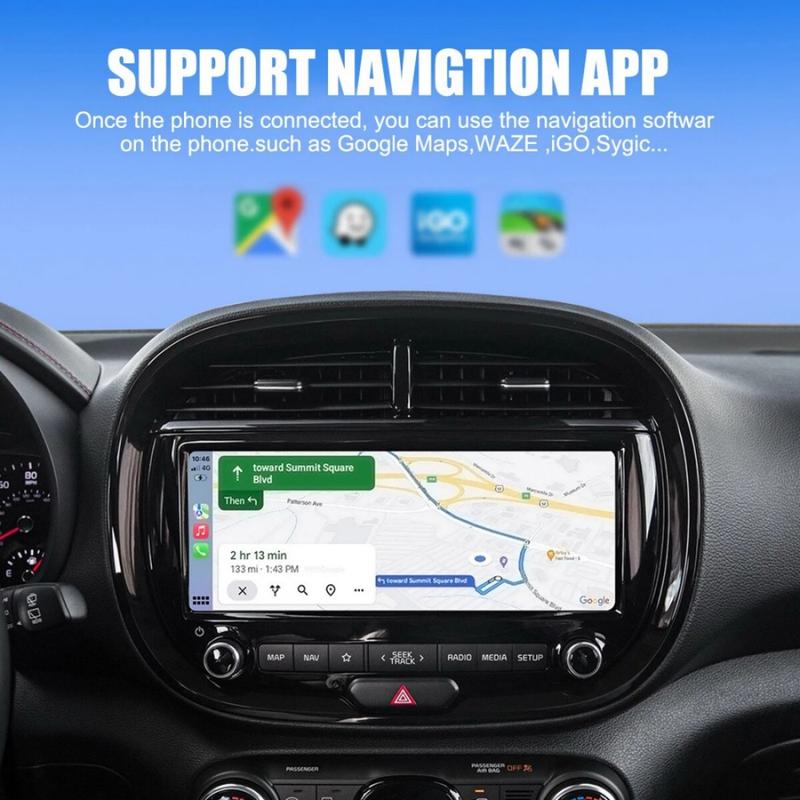 2025 Upgraded Wireless CarPlay & Android Auto Adapter – Fast & Stable Connection, Mini Wireless Dongle for iPhone iOS 10+ & Android 11+, Hands-Free Calls, Plug & Play