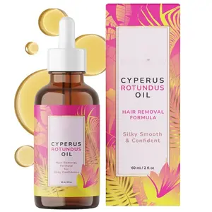 Natural Hair Inhibitor Serum, Cyperus Rotundus Oil Body Care Cosmetic - Daily Moisturizing Formula for Women, Slows Hair Growth, Moisturizes Face & Body Skin, 60ml
