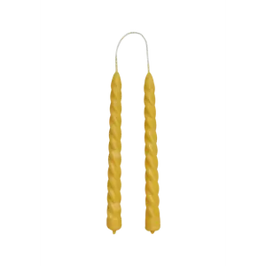 Spiral Tapers - 100% Beeswax Taper Candle