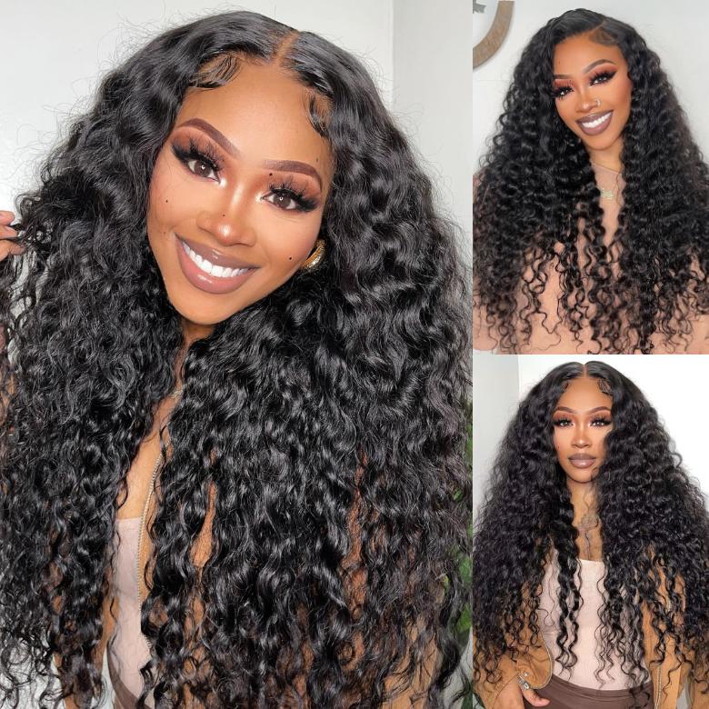 【Bye Bye Slip】 UNice Water Wave Wig with Free Baby Hair Pre-Cut 7x5 HD Lace Closure Human Hair Wigs with Drawstring Ready To Wear Invisible Knots Wig for Beginners Friendly All Day Secure  #greenish #TikTokShopSpringGlowUp