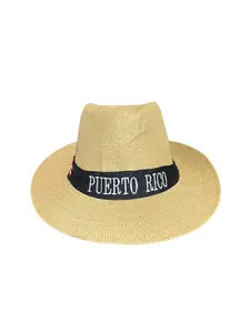Puerto Rican Hat with Embroidered Flag