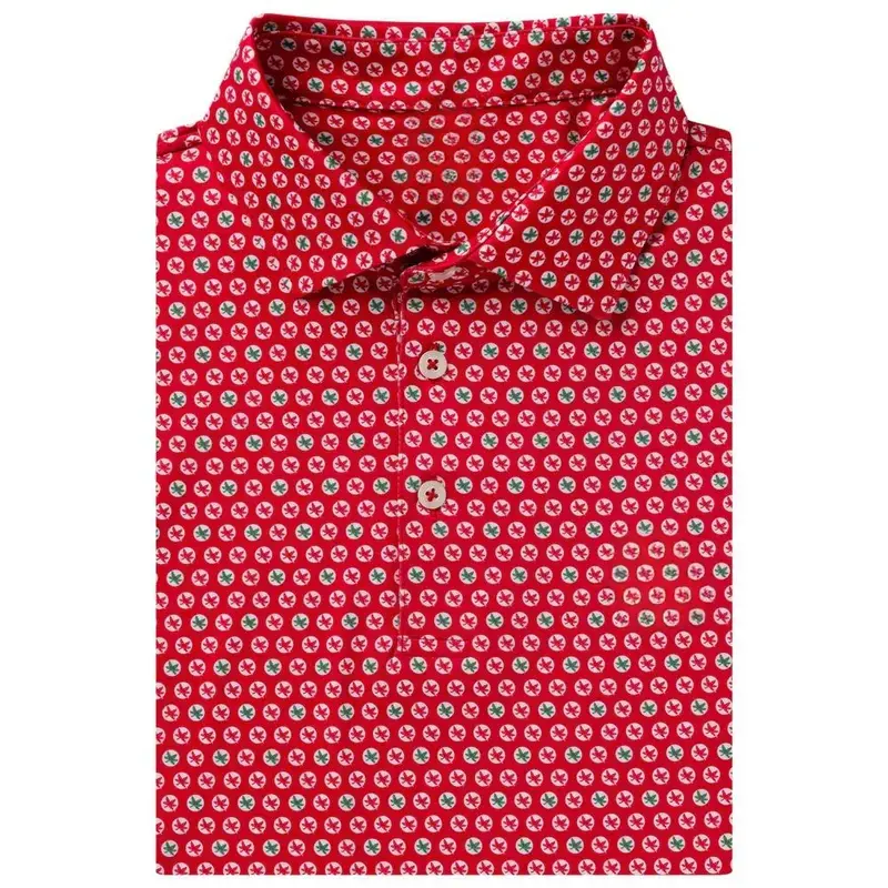 The Ohio State Helmet Decal Polo Shirt for Men, Performance Golf Polo, Breathable Moisture Wicking Gameday Athletic Short Sleeve Shirt