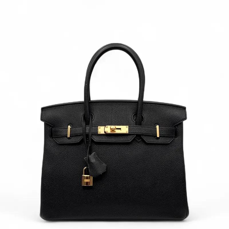 Pre-owned HERMÈS Leather tote bags Hermes Birkin 30 Togo 89 Noir (0804m2)