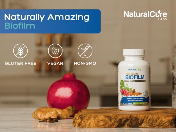 Biofilm Immune Complex – 60 Vegan Capsules with Turmeric, NAC & Botanicals for Immune & Digestive Support Healthcare Fitness