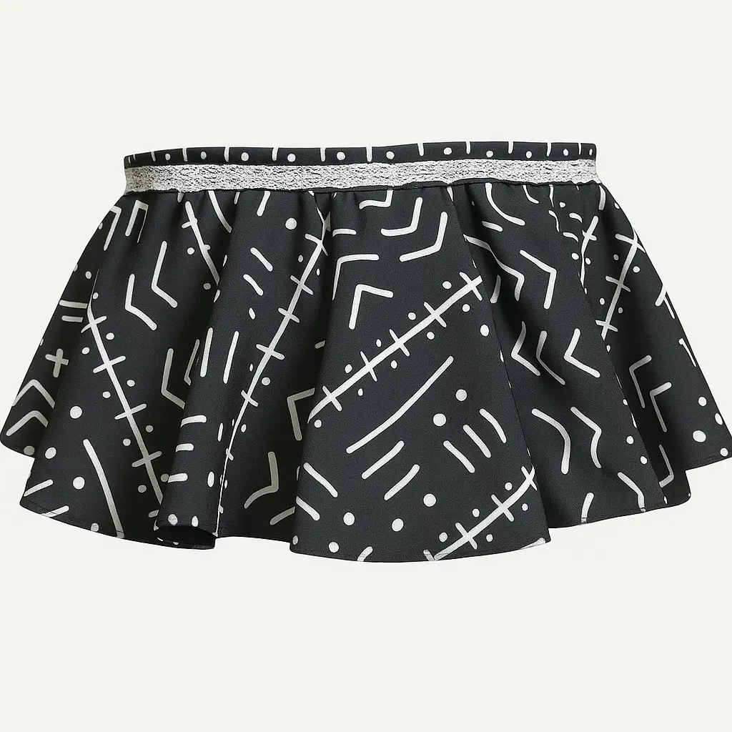 Mudcloth peplum belt