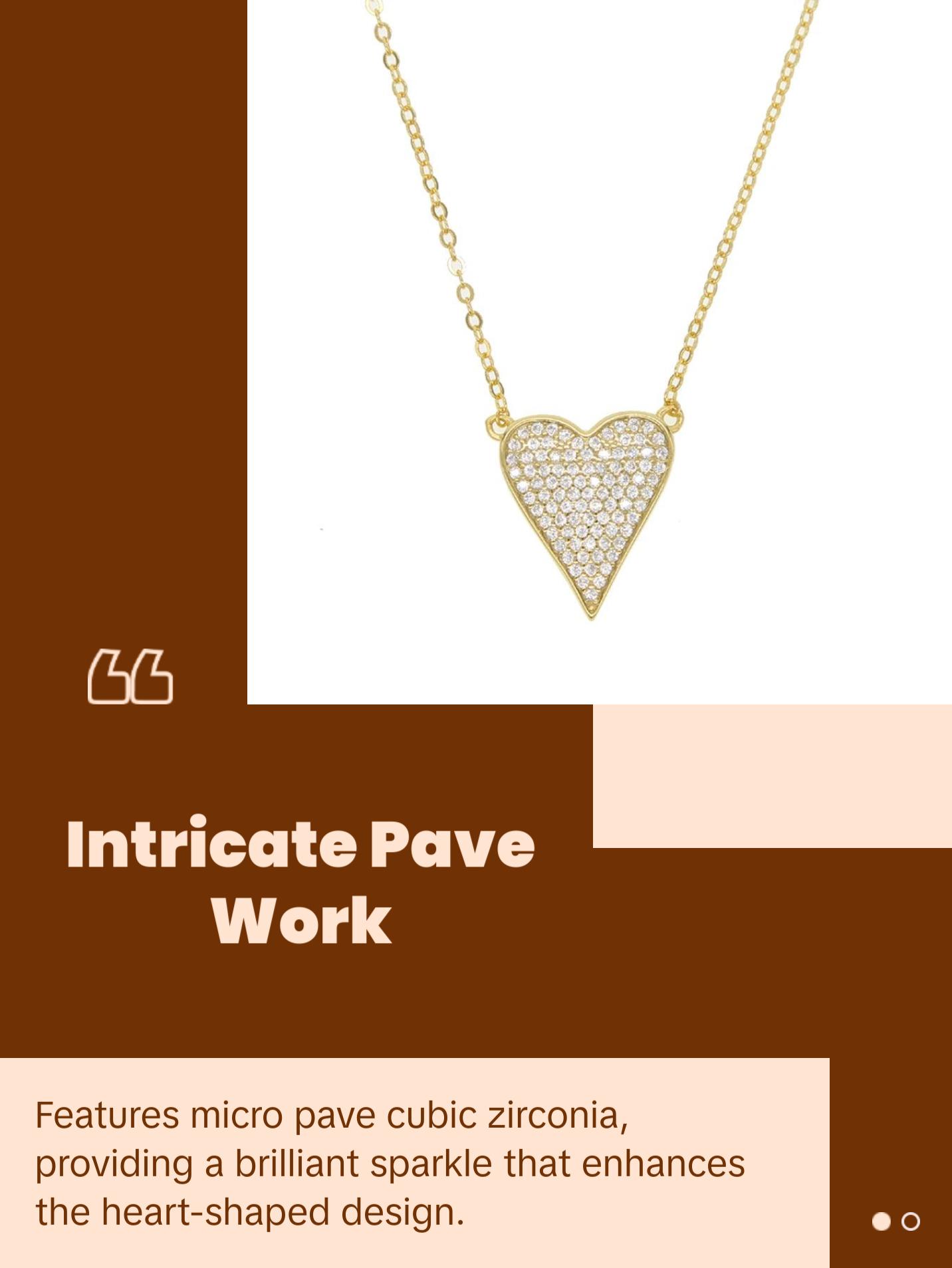 valentines gift lovely heart pendant necklace micro pave cz heart cute heart promise valentines gift fine 925 silver jewelry