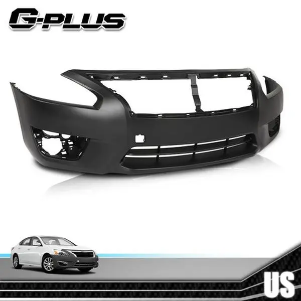 MOTOR GPLUS Front Bumper Cover for 2013-2015 Nissan Altima Sedan - Direct Replacement with Fog Light Holes, Factory Spec, Lean Manufacturing, Easy Installation, Easy Prep & Paint, Hassle-Free Performance