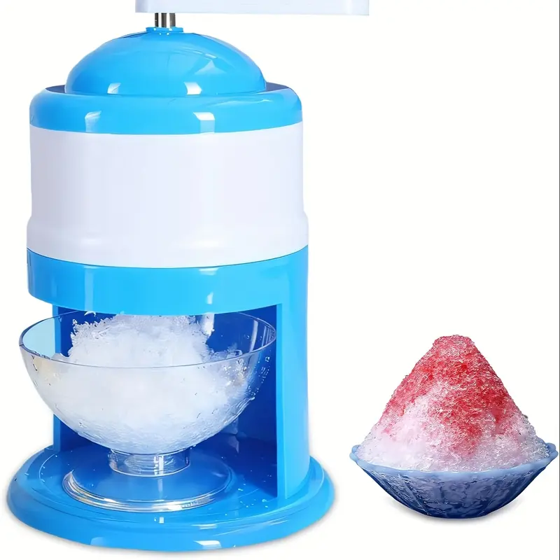 Snow Cone Machine Hand Crank, Shaved Ice Maker Machine for Home, Ice Shaver Hand Crank, Slushy Maker Machine, Ice Crusher for Snow Cones, Ideal for Summer Party, Portable