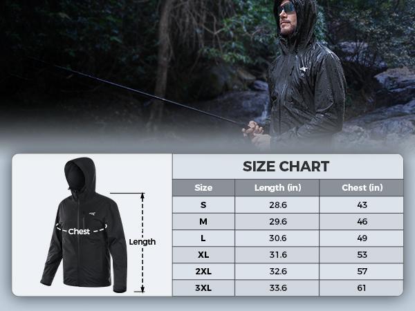 KastKing HydroArmor Lightweight Rain Jacket, 2.5-Layer Waterproof Fishing Hiking Rain Suit for Men, Packable Rain Gear