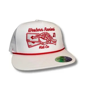 Blackjack White Red SnapBack Hat