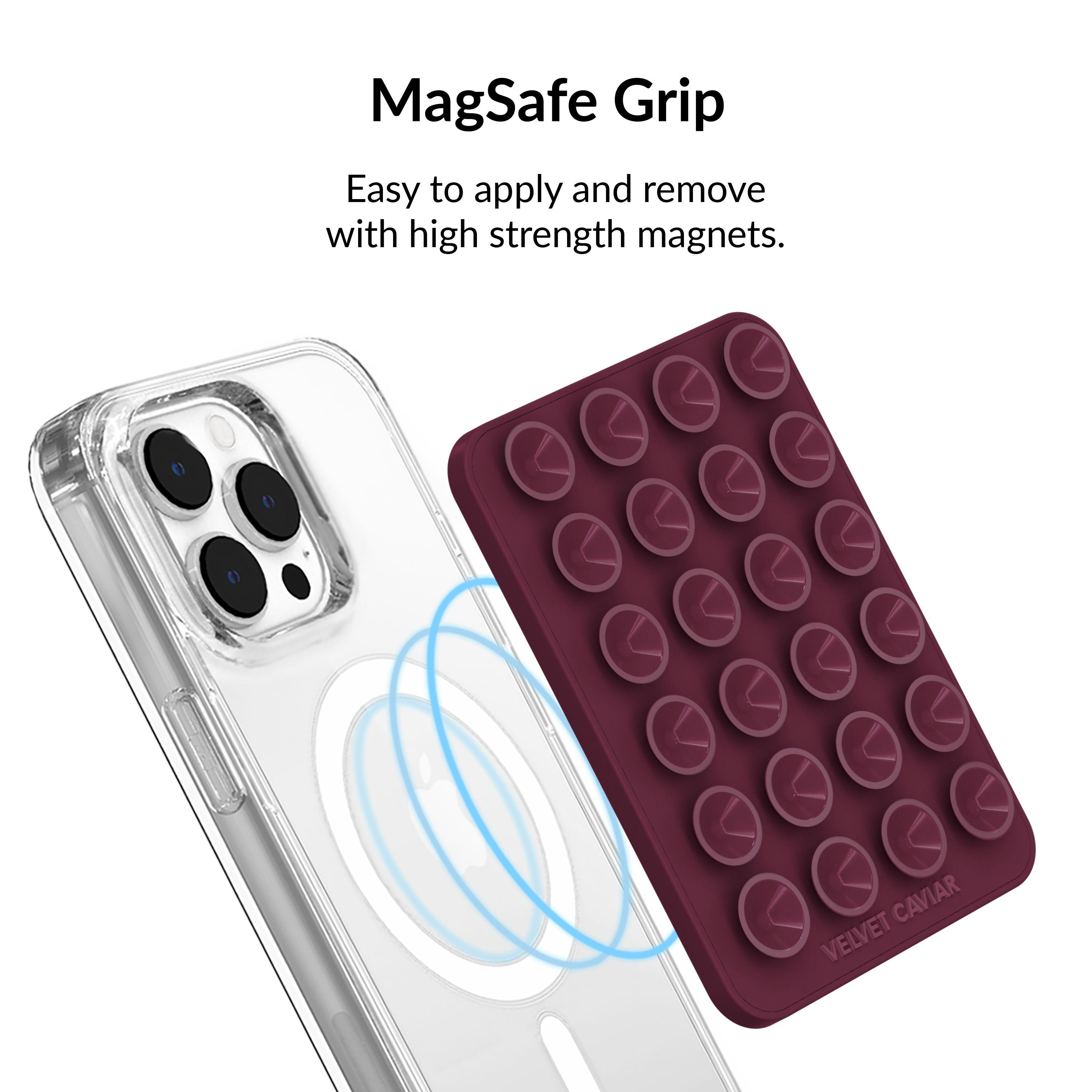 Velvet Caviar Burgundy 1990 MightyGrip MagSafe Mount - Suction Cup Phone Case Mount Compatible with MagSafe Devices Only - Magnetic Silicone Sticky Phone Grip