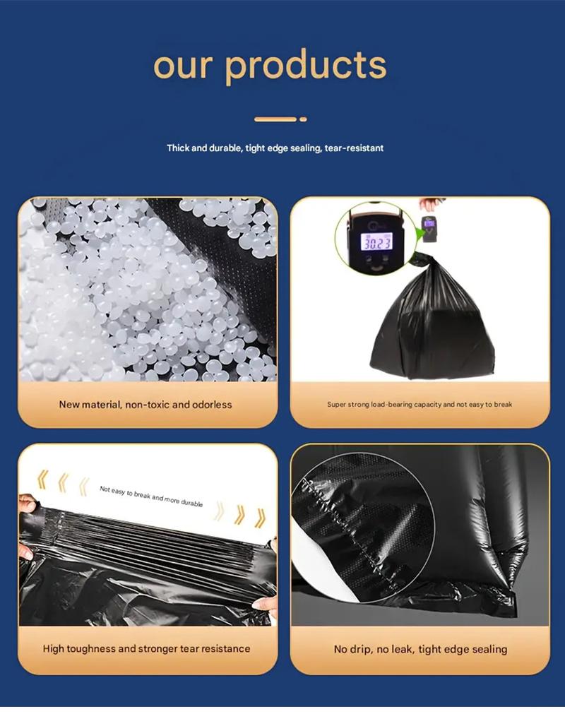 45 Bags 30 Gallon Black Disposable Large Trash Bags For Large Kitchen Trash Can, UltraStrong 45 Count 113.5L Multipurpose Cleaning Supplies For Industrial, Garden, Home,Commercial -Durable, Leak-Proof, Easy To Use Garbage Bag