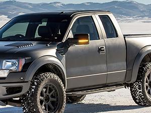 Nilight Side Mirror Marker Light Switchback Amber Turn Signals White Day Running Lights Smoked Lens Plug and Play Compatible With 2009-2014 Ford F150 2010-2014 Raptor