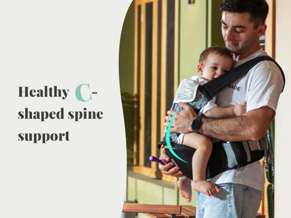 Baby Carrier, Safety-Certified 6-in-1 Baby Carrier Newborn to Toddler, Adjustable Detachable Infant Baby Hip Seat Carrier for 7-50lbs, All Seasons, Perfect for Shopping Travelling./bck01