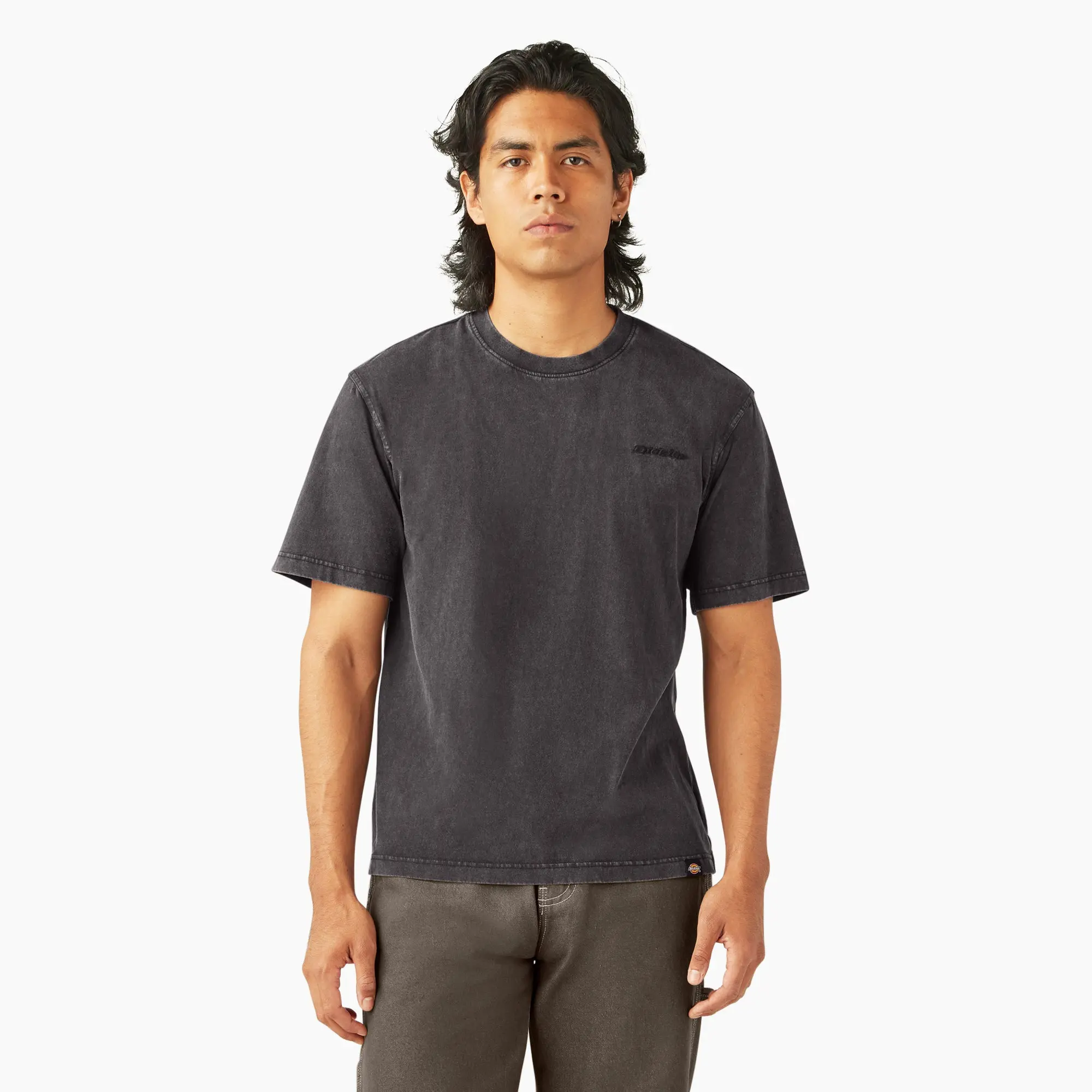 Dickies Plentywood Short Sleeve T-Shirt,100% Cotton, Relaxed Fit, Crewneck, Chest Embroidery, Everyday Style