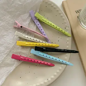 Colorful Seamless Hair Clips Hair Styling Positioning Clips Alloy Clips Hair Accessories Bangs Broken Hair Forehead Side Duckbill Clips Hair OrnamentsGift