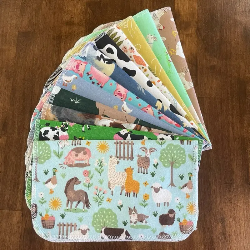 Farm Animal Variety Pack - Eco-Friendly Reusable Kitchen Paper Towel Replacement