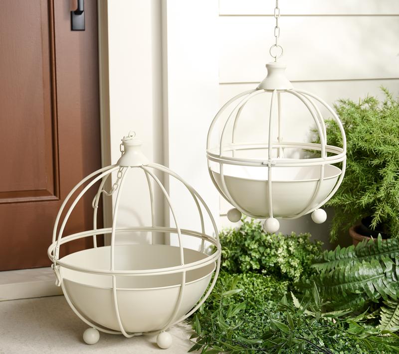 Garden Reflections Set of 2 Domed Metal Plant Cages