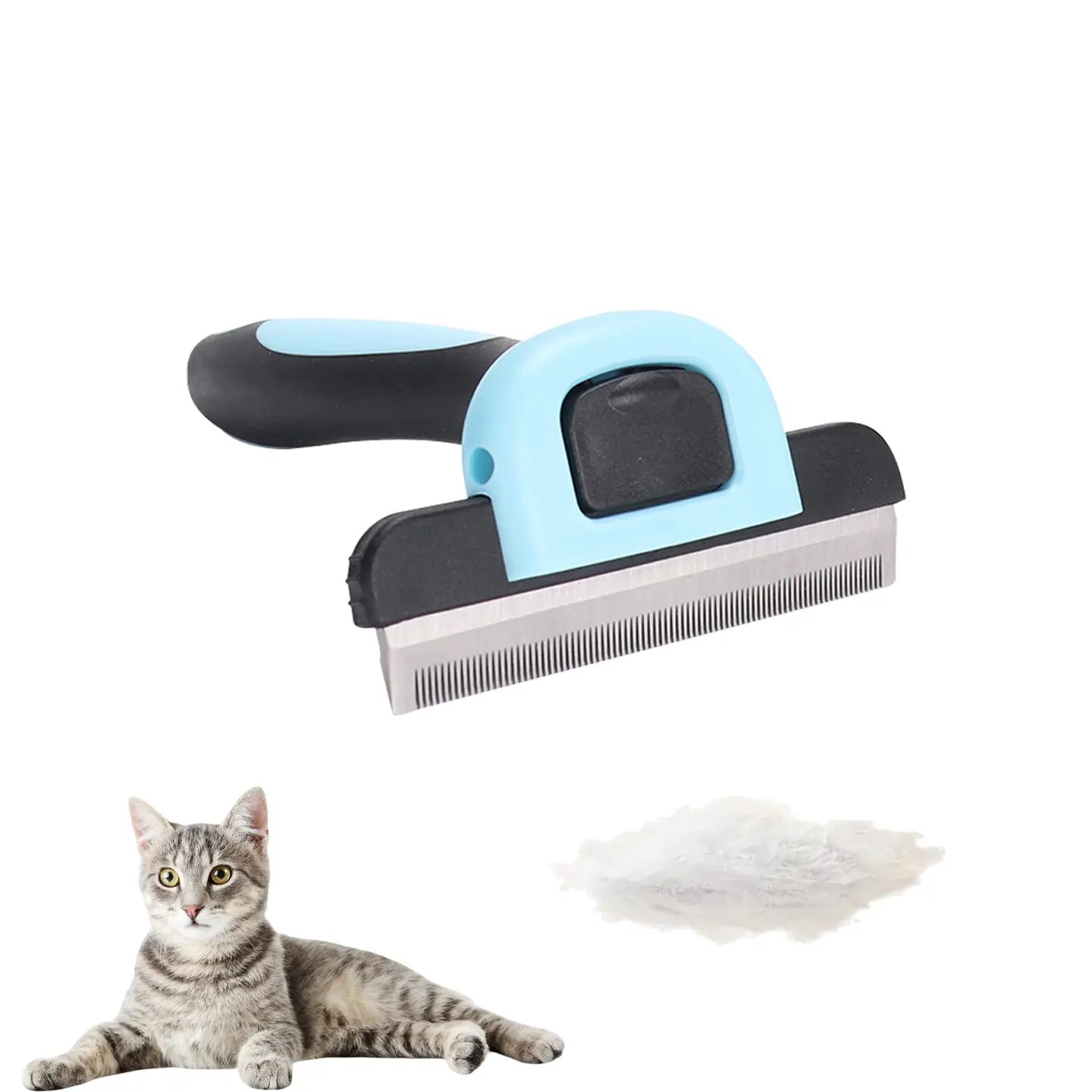 Pet Dematting Comb - Cat & Dog Grooming Tool, Shedding Grooming Brush, Helps Thin Fur for Neater Coats, Simple to Use During Daily Grooming, Knot Remover