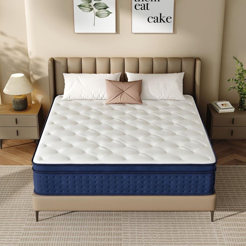 12/14 Inch Twin, Full, Queen, King  Memory Foam And Spring, Hybrid  Medium Firmness,Motion Isolation and Firm Edges， Breathable Spring   ,Ergonomic queen size  Interior Modern，For Home Rooms Hotels fort able Pocket Coil Mattress modern