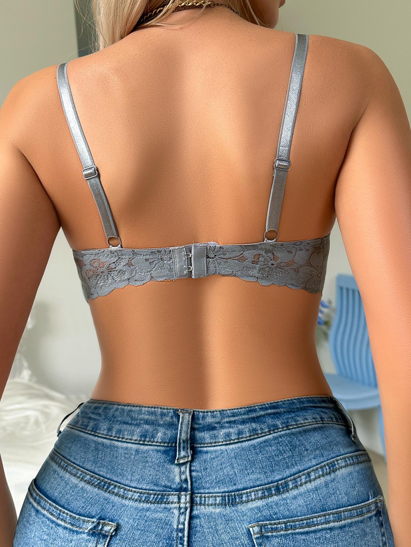 1/3PCS Sexy Lace Push-Up Jacquard Bra ,Ajustable Straps, Side Support & Breathable Fabric ,Soft Comfortable Elegance Romantic Floral bras for women,Multi-functional Everyday