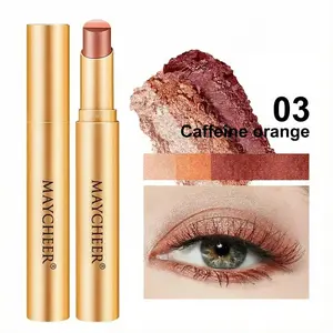3-in-1 Easy Eyeshadow Stick for Beginners，Smudge-Proof in Seconds, One-Stroke Application，Creamy Shimmer Trio Eyeshadow Stick