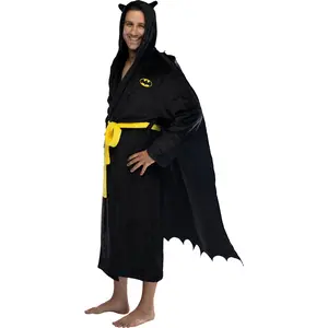 DC Comics Adult Superhero Plush Fleece Hooded Costume Robe