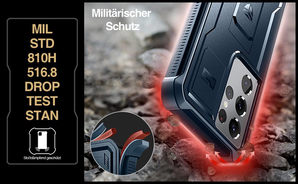 Dexnor for Samsung Galaxy S21/S21 Plus/S21 Ultra/S21 FE Case, [Built in Screen Protector and Kickstand] Heavy Duty Military Grade Protection Shockproof Protective Cover for Samsung Galaxy S21 Series 5G