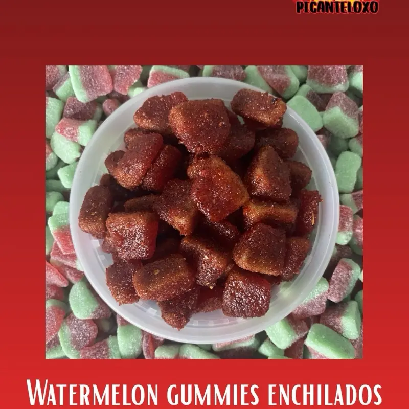 watermelon gummies enchilados 8oz watermelon gummies enchilados 8oz