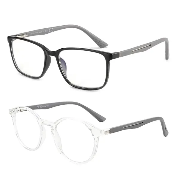 ZENOTTIC Classic Stylish TR90 Unisex Eyeglass Frames, Sturdy Lightweight Men's Accessories with Blue Light Blocking & UV Protection, Stylish Eyeglass, Glasses Blue Light, Office/Gaming, Tac, Semi Rimless