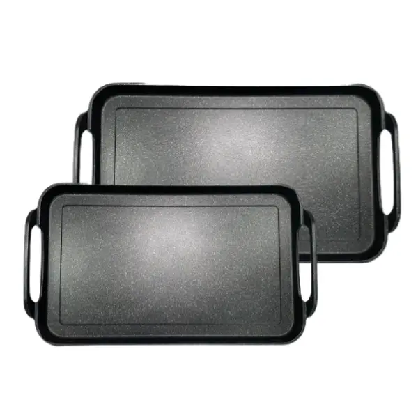 2 Pack SMOOTH Marble Double Griddles for ALL types of STOVES with Silicone Handles / 2 Comales LISOS para DOBLE parrilla GRUESOS de mármol, Apto para TODO tipo de ESTUFAS!!