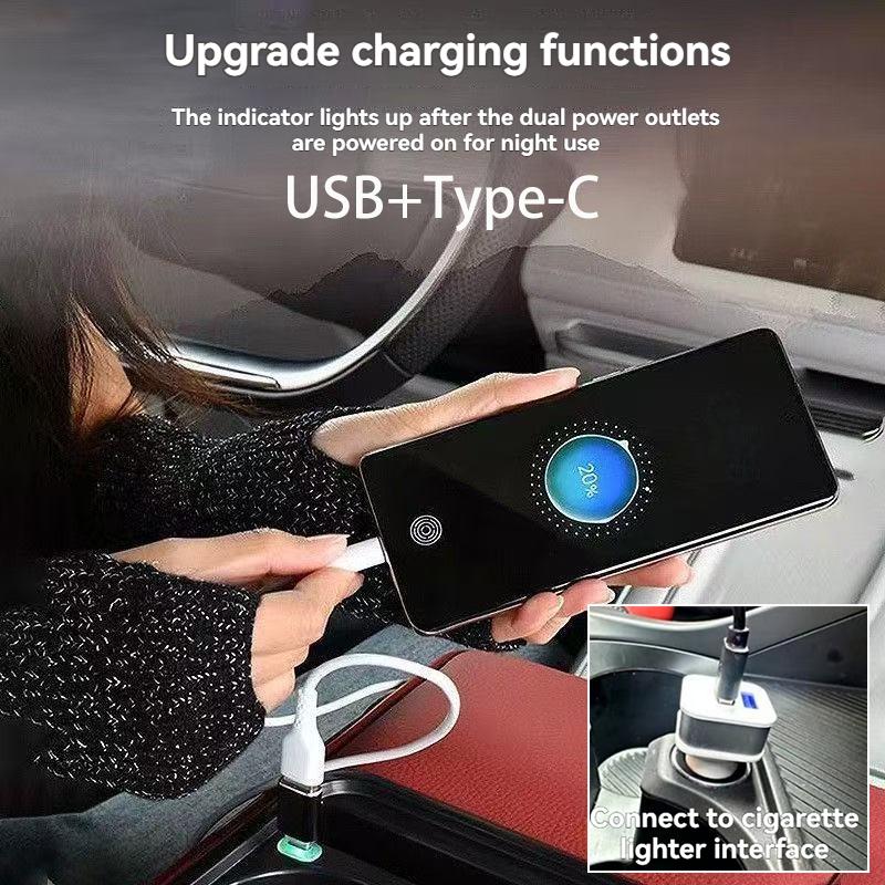 2026 New 5-in-1 Car Armrest Cushion with Height Extension Tissue Box and Storage Bag Starry Roof and Charging Function Memory Foam Central Console Armrest Pad for Car Interior