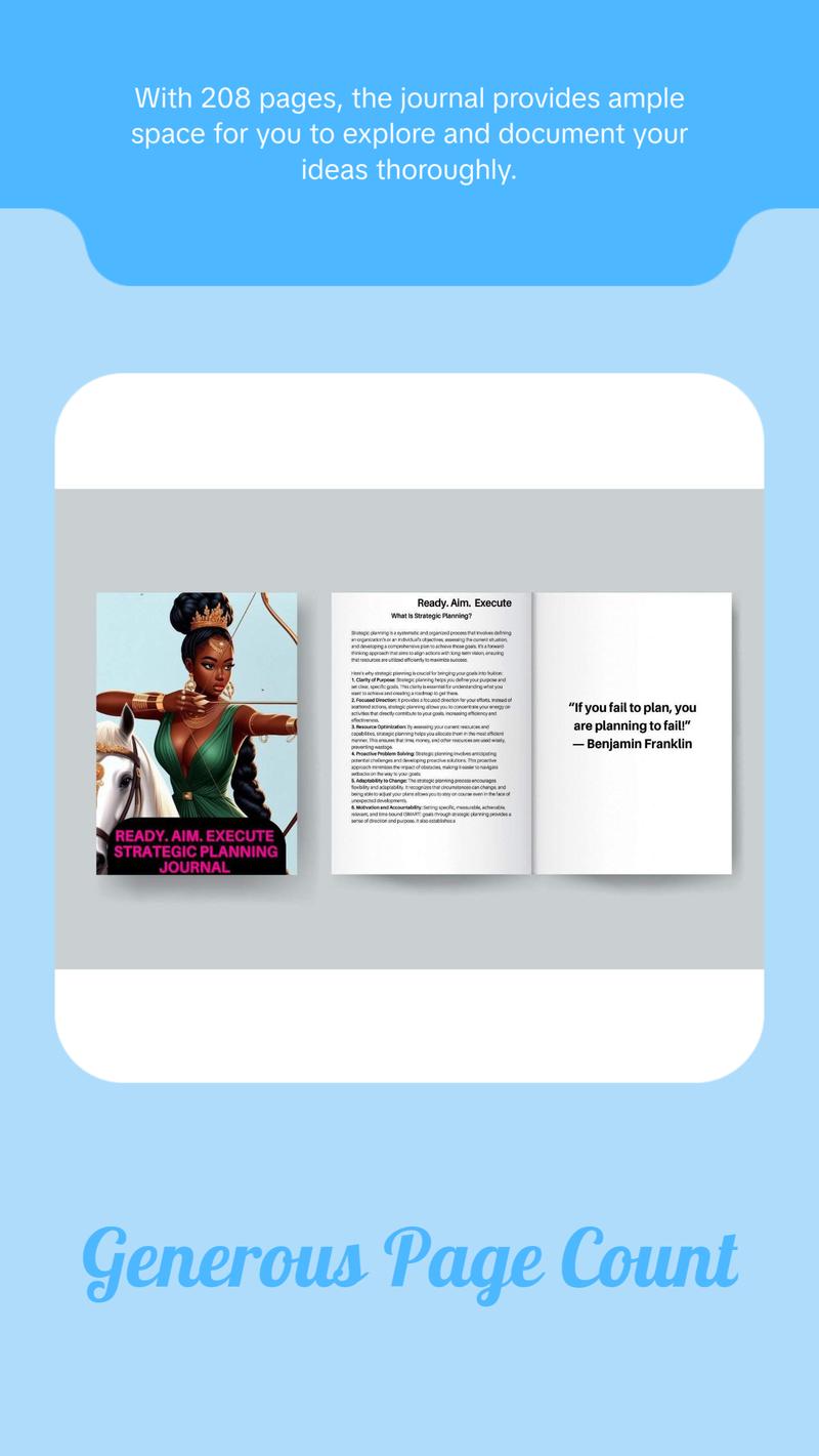 Ready. Aim. Execute Strategic Planning Journal