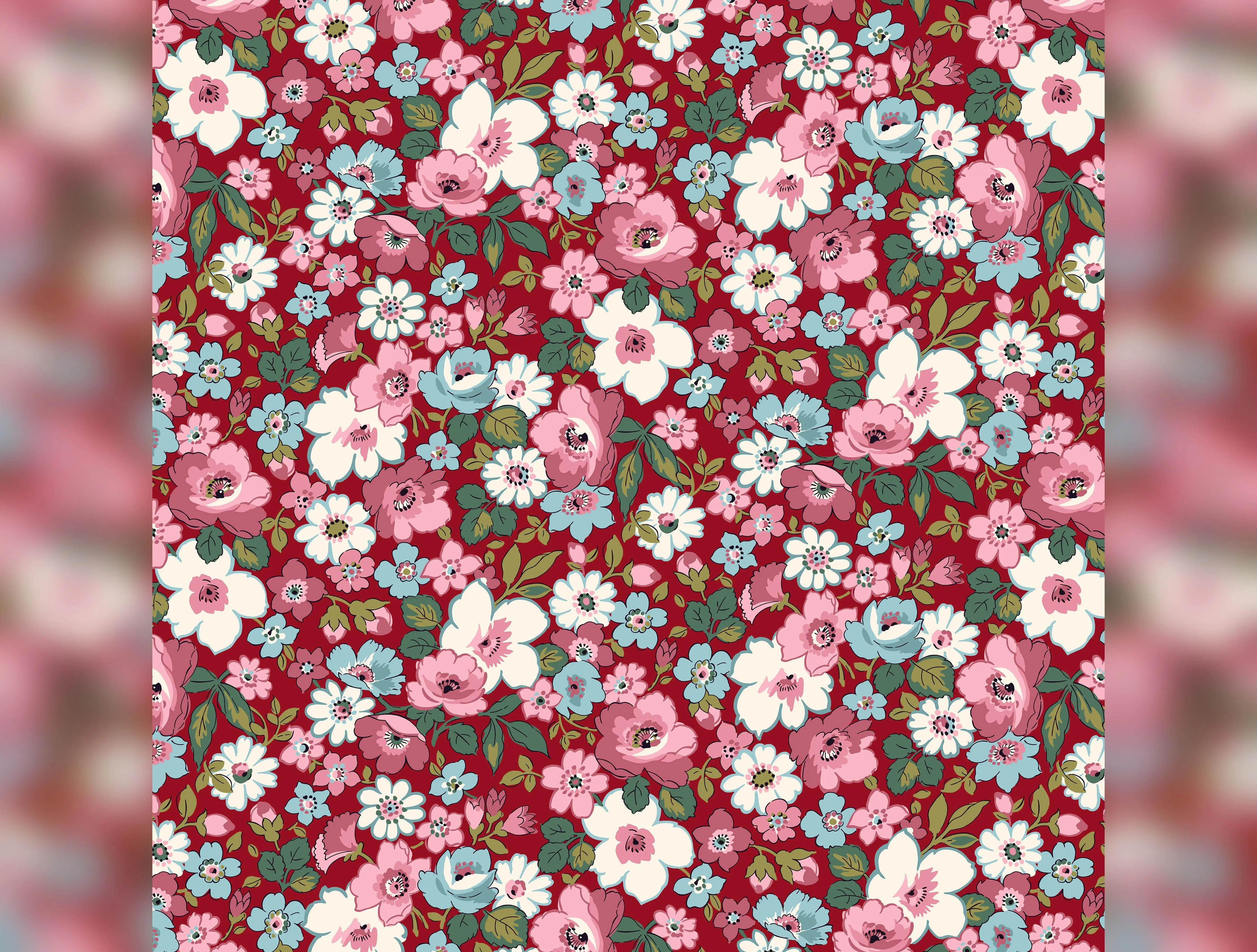 Heirloom Collection | Hedgerow Bloom C by Liberty Fabrics for Riley Blake Designs | 016668110C