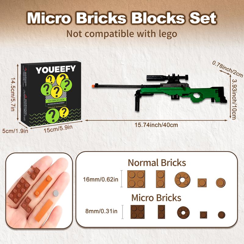 1:3 938 PCS RPG Building Blocks Bricks,DIY Model,Assembling Toys for Boys & Adults