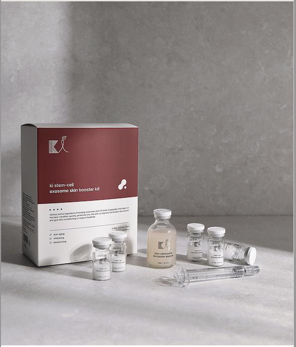 KI Exosome Booster Kit & Akatsuki Soothing Mask - Anti-Aging, Brightening, Hydration Ampoule Set with Niacinamide & Hyaluronic Acid for Smooth Skin Texture
