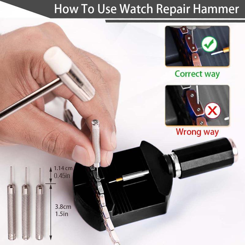 Professional Watch Repair Tool Kit - Watch Link Band Pin Remover - Repair Toolkit for Watch Band Adjustment & Bracelet Sizing