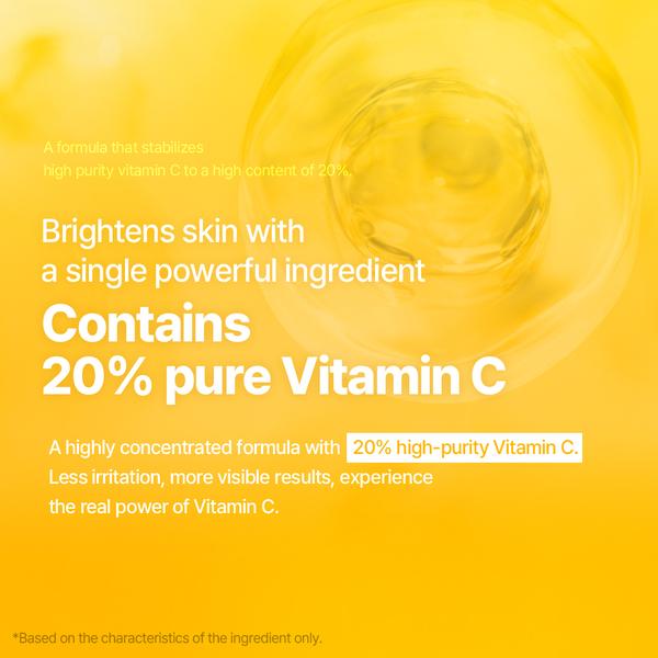 [NEW] Vitamin C 20 Serum 0.34 Fl. Oz. / 10ml Skin Radiance 20 Pure Vitamin C, Lightweight Non-Sticky Face Serum for Sensitive Skin iKorean Glass Skin Care