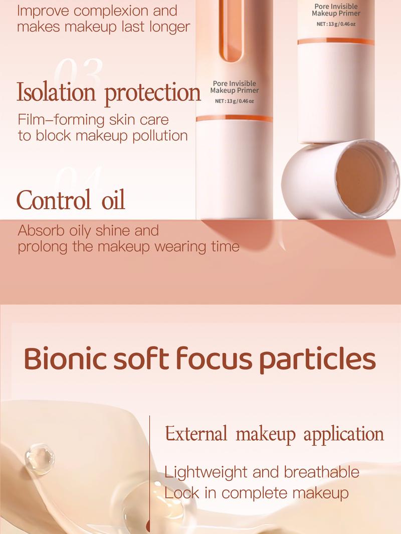 Pore Invisible Makeup Primer - Hidden Pores Natural Concealer Makeup Fitting Ideal Look