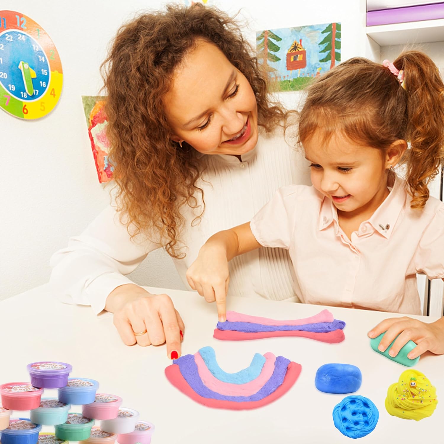 Butter Slime Kit 13/11 Pack, Kids Party Favors, Visual and Tactile Experience, Stress Relief Toy, Goody Bag Toys , Easter Gifts