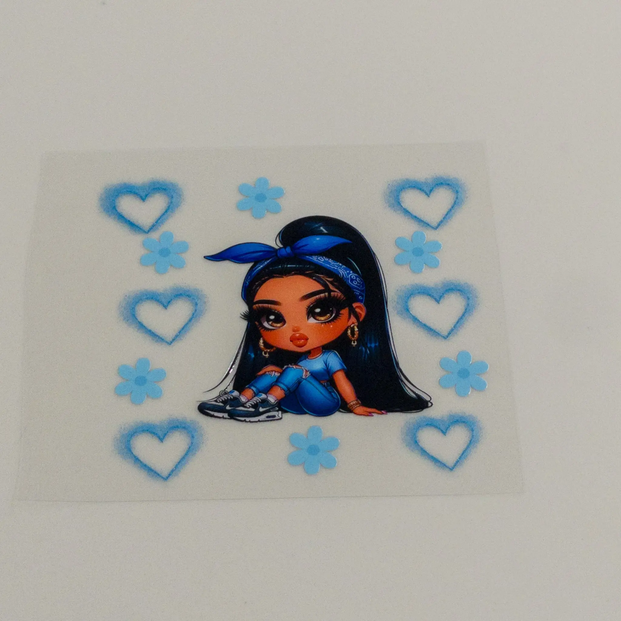 Blue Hearts Hispana Decal