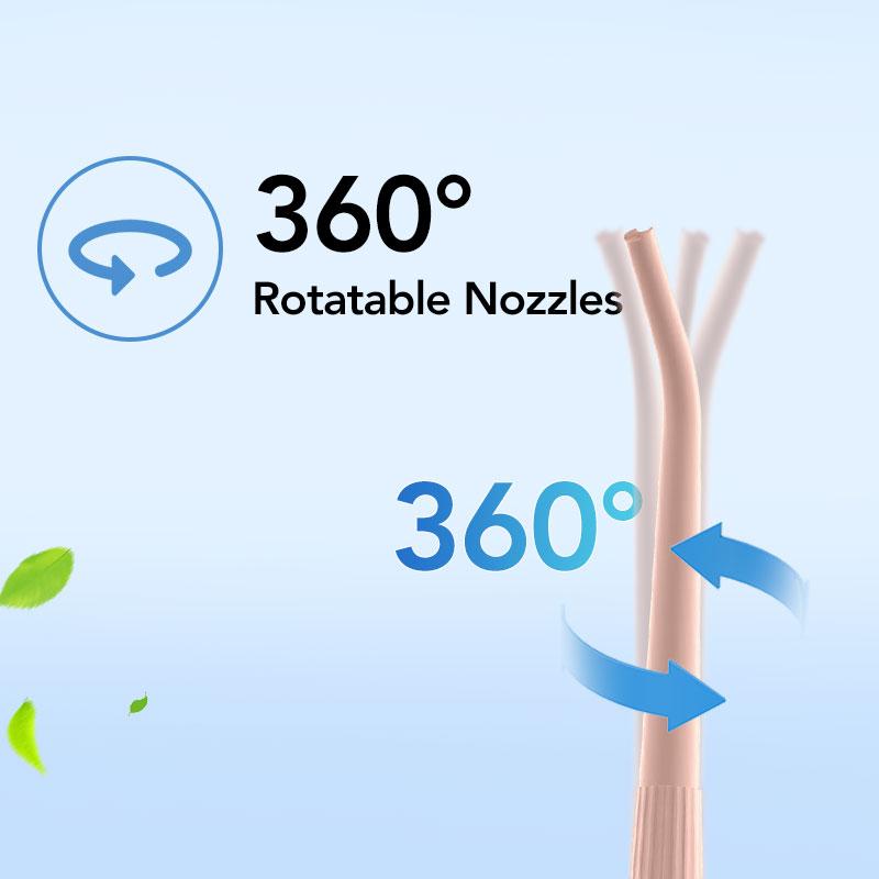 Operan Compact Dental Water Flosser,  IPX7 Waterproof 360°, Rotating Tips 4 Modes Cordless Oral Irrigator for Home Travel Gift Electric Teeth Cleaner - Travel Size Oral Irrigator 200ml Tank