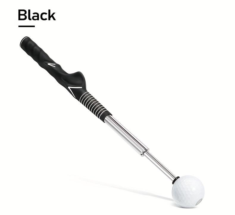 Stainless Steel Retractable Golf Swing Trainer & Grip Trainer for Right-Handed Training with Strength & Tempo Practice Telescopic Non-Slip Scratch-Resistant Club for Chipping and Hitting
